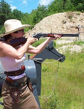 Shooting rifle in Keene, NH.