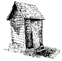 Outhouse line drawing.