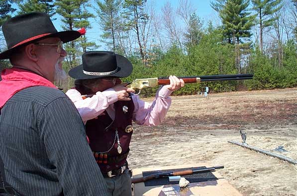 Bearing down with his 1866 at Pelham.