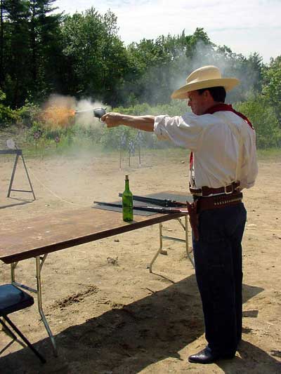 Dead Head shooting some black powder pistol.