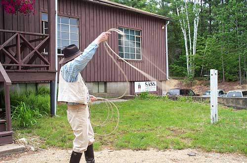 Making a cast with the lariat.