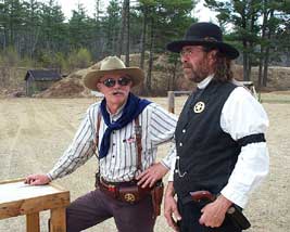 Preacher Rick with Grizz Henry at Pemi Gulch in May 2004.