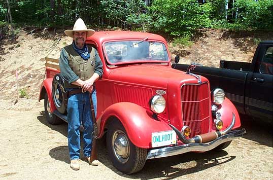 Owl Hoot with his truck at 2003 Fracas at Pemi Gulch.