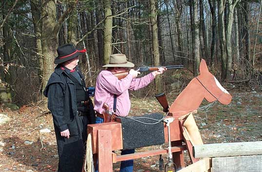 CC Slaughter with rifle at Scituate Spring Shoot.