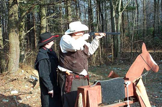 Toledo Kid with rifle at the Scituate Spring Shoot.