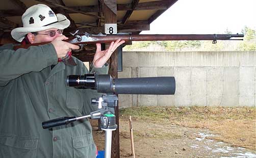 Toledo Kid shooting the 1873 Springfield Trapdoor.